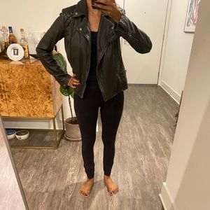 Allsaints Distressed Leather Biker Jacket